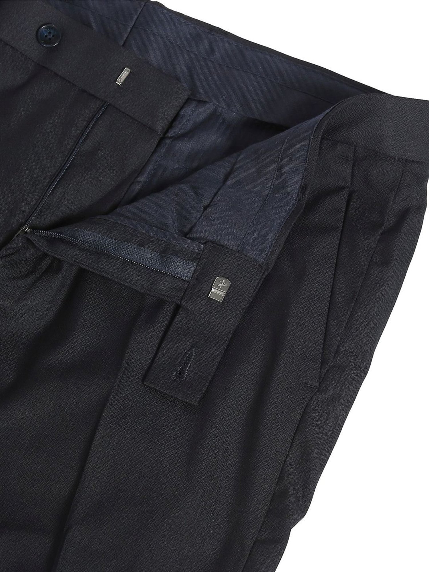 Arrow Navy Regular Fit Trousers