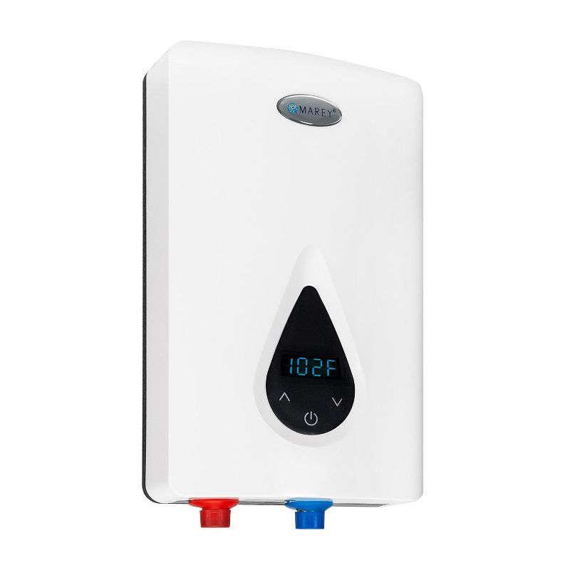 Marey ECO110 220 Volt 11kW Electrical Tankless Energy Efficient Digital Water Heater with SMART Technology and Corrosion Resistant Heating Element