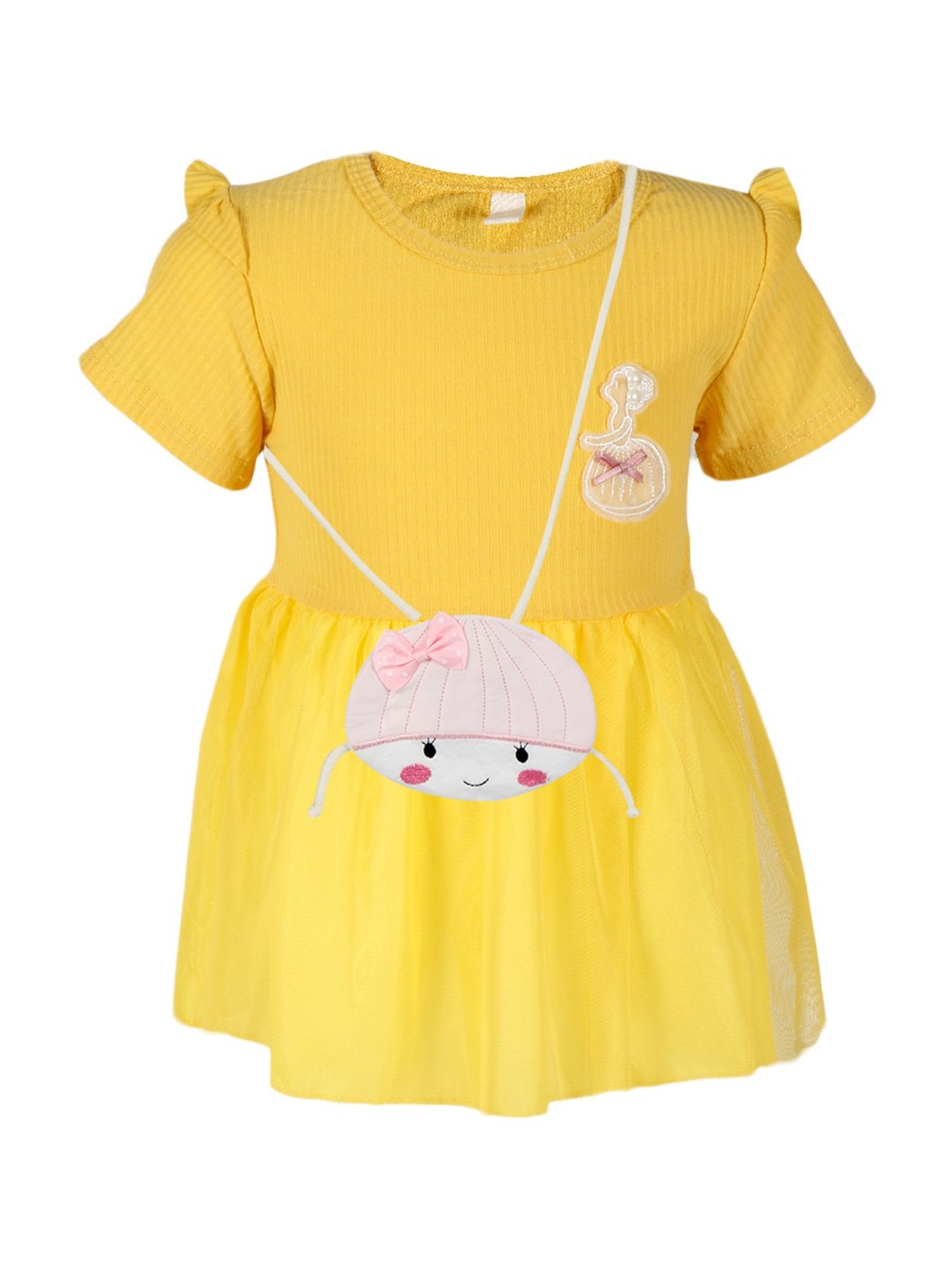 Passion Petals Kids Yellow Printed Dress