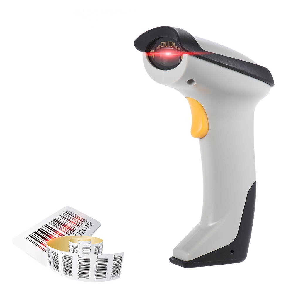 Automatic/ Manual Wireless Bluetooth Handheld 1D Barcode Scanner Reader Supports Reverse Type Bar Code Scanning for Android iOS Windows(XP/W7/W8) System for iPad iPhone Tablet Computer