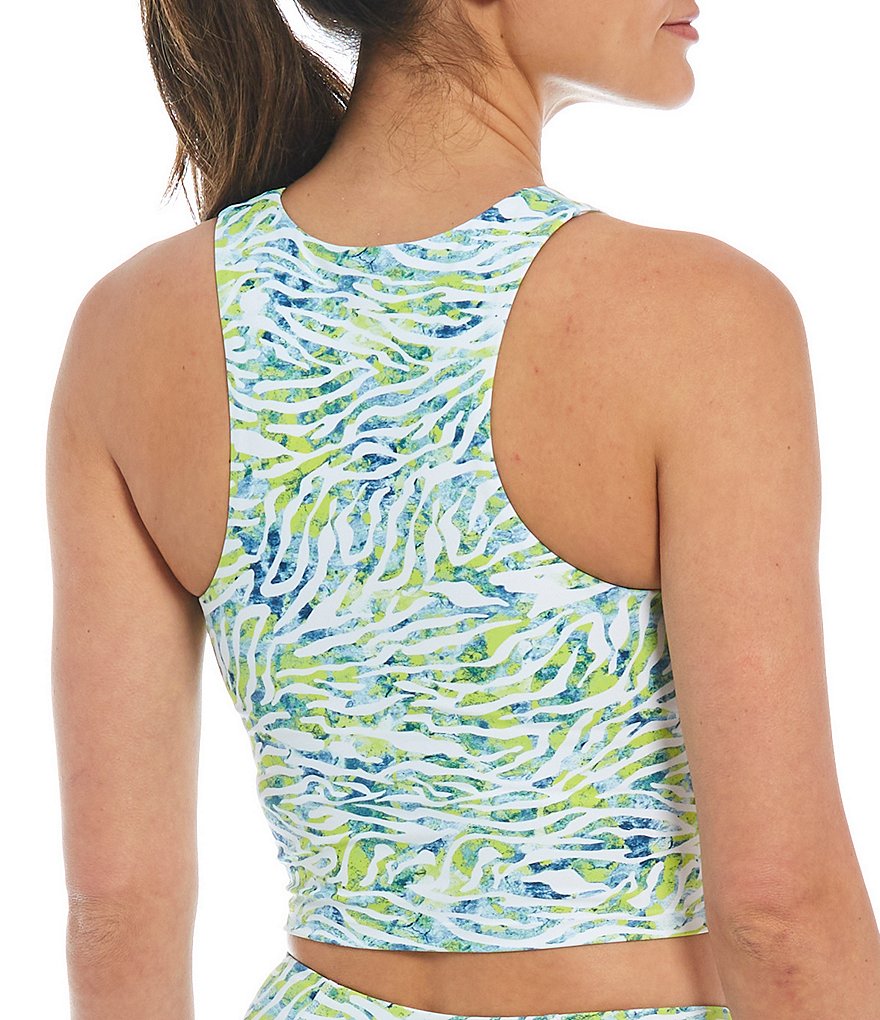 Kinesis Pastel Zebra Longline Racer Back Sports Bra