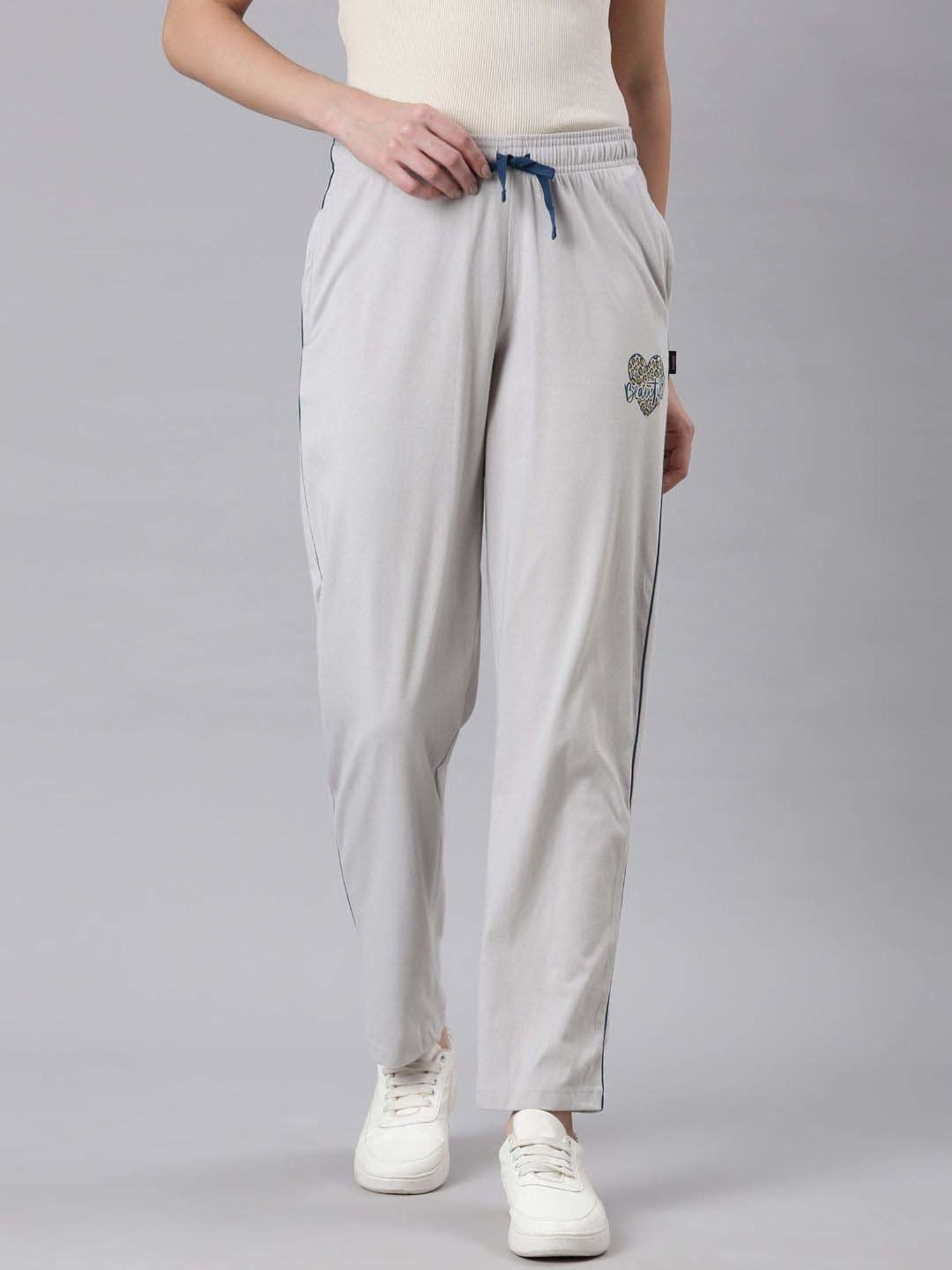 Dixcy Slimz Grey Printed Track Pants