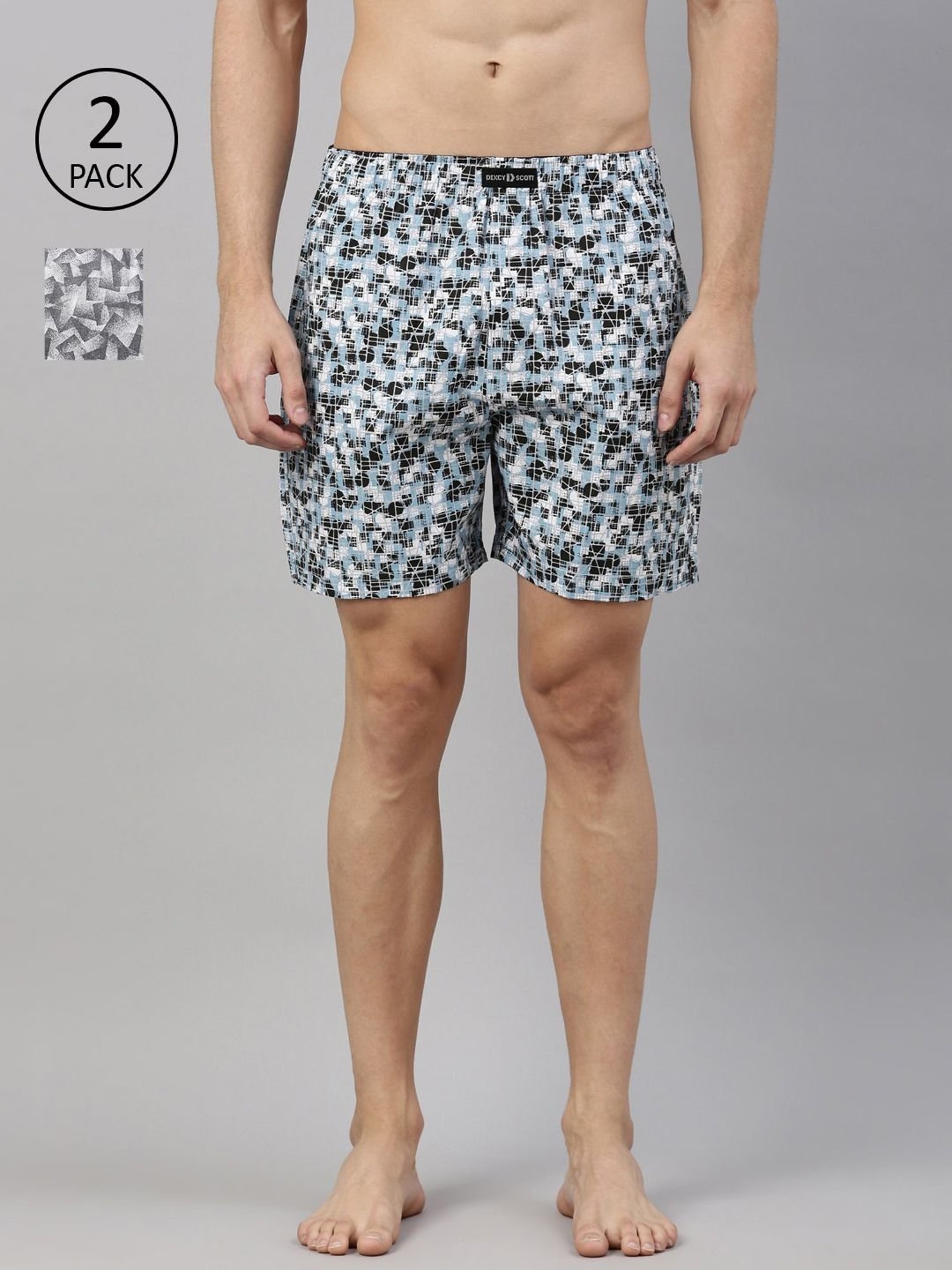 DIXCY SCOTT MAXIMUS Multi Cotton Regular Fit Printed Boxers - Pack Of 2