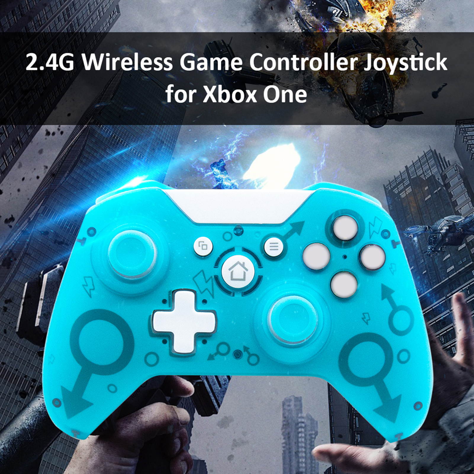 Wireless 2.4G Joystick Controller Gamepad Game Console Accessory for Xbox One