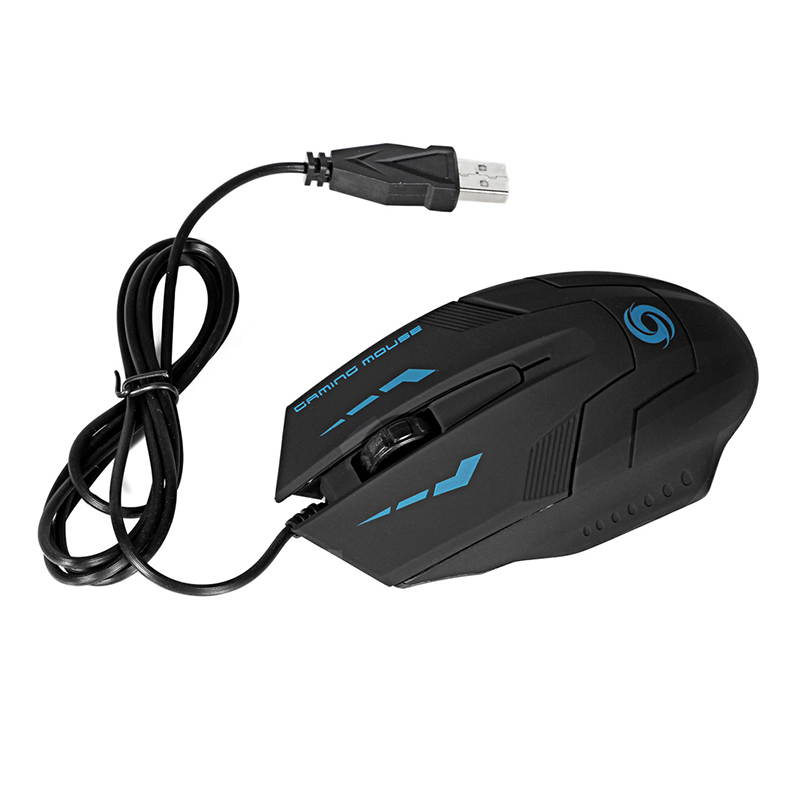 High Quality 2400DPI Adjustable USB Wired Optical Gaming Mouse Professional Game Mice For PC Computer Office Black Red 2 Colors