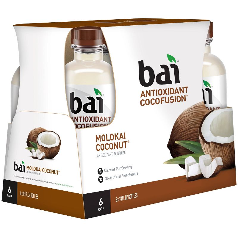 Bai Molokai Coconut Antioxidant Water - 6pk/18 fl oz Bottles