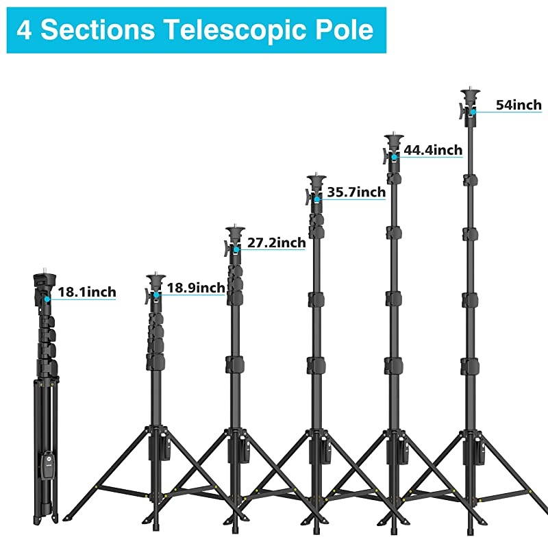 Stick Tripod54quot Extendable Camera Stick with Tripod Stand and Detachable Wireless Remote Shutter for iPhone 6 7 8 X Xs Samsung Galaxy S9 Note8 GoproAndroid PhonesDigital Cameras