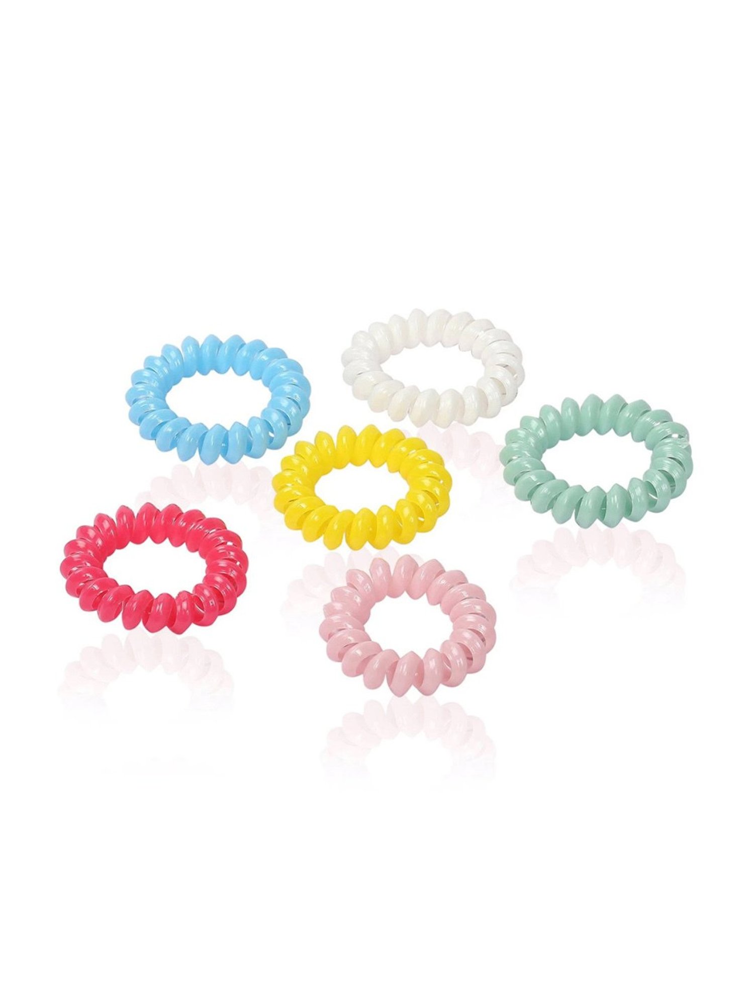 Janeke 1830 Professional Hair Elastics Spirals - Pack of 6