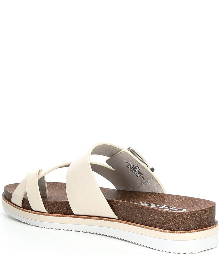 Gianni Bini Klaudy Leather Buckle Toe Loop Sandals