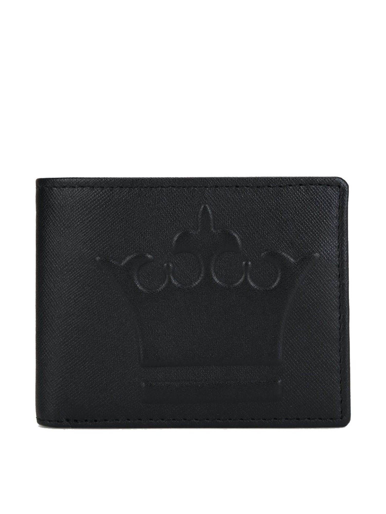 Louis Philippe Black Casual Leather Bi-Fold Wallet for Men