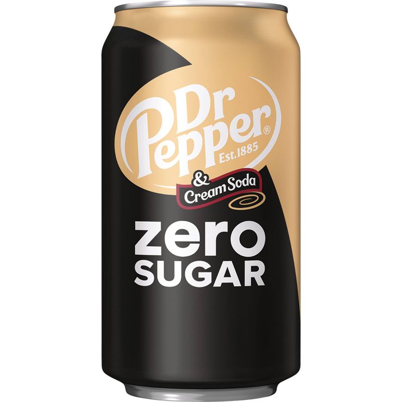 Dr Pepper Zero Sugar Cream Soda - 12pk/12 fl oz Cans