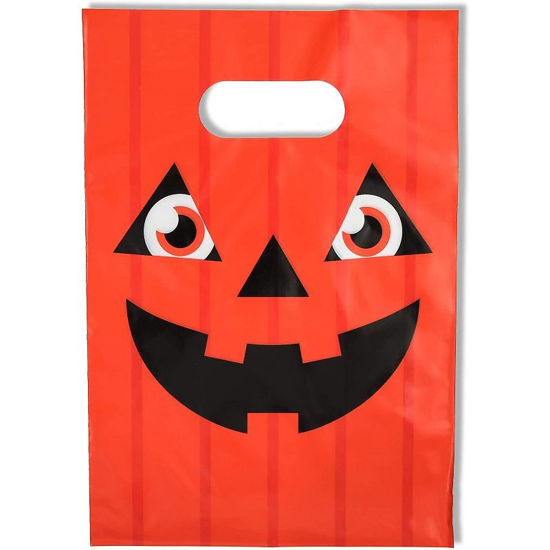 Spooky Central 120-Pack Halloween Party Favor Bags for Treats Candy, Small Gift Bags (6.5 x 9.25 in)