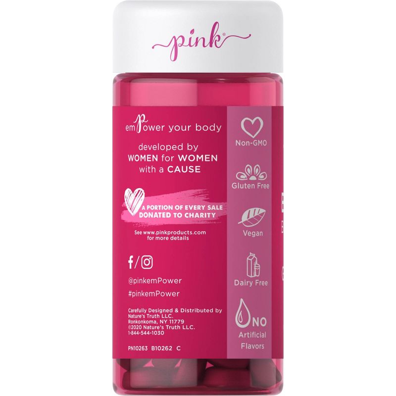 Pink Biotin Beautiful Gummies - Natural Fruit - 60ct
