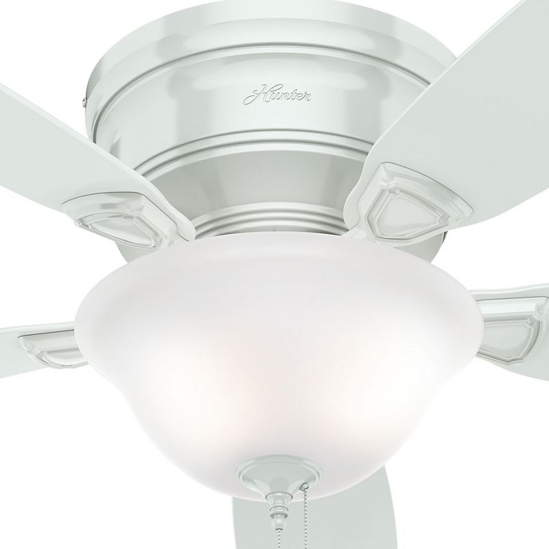 48" LED Low Profile Ceiling Fan (Includes Energy Efficient Light Bulb) White - Hunter
