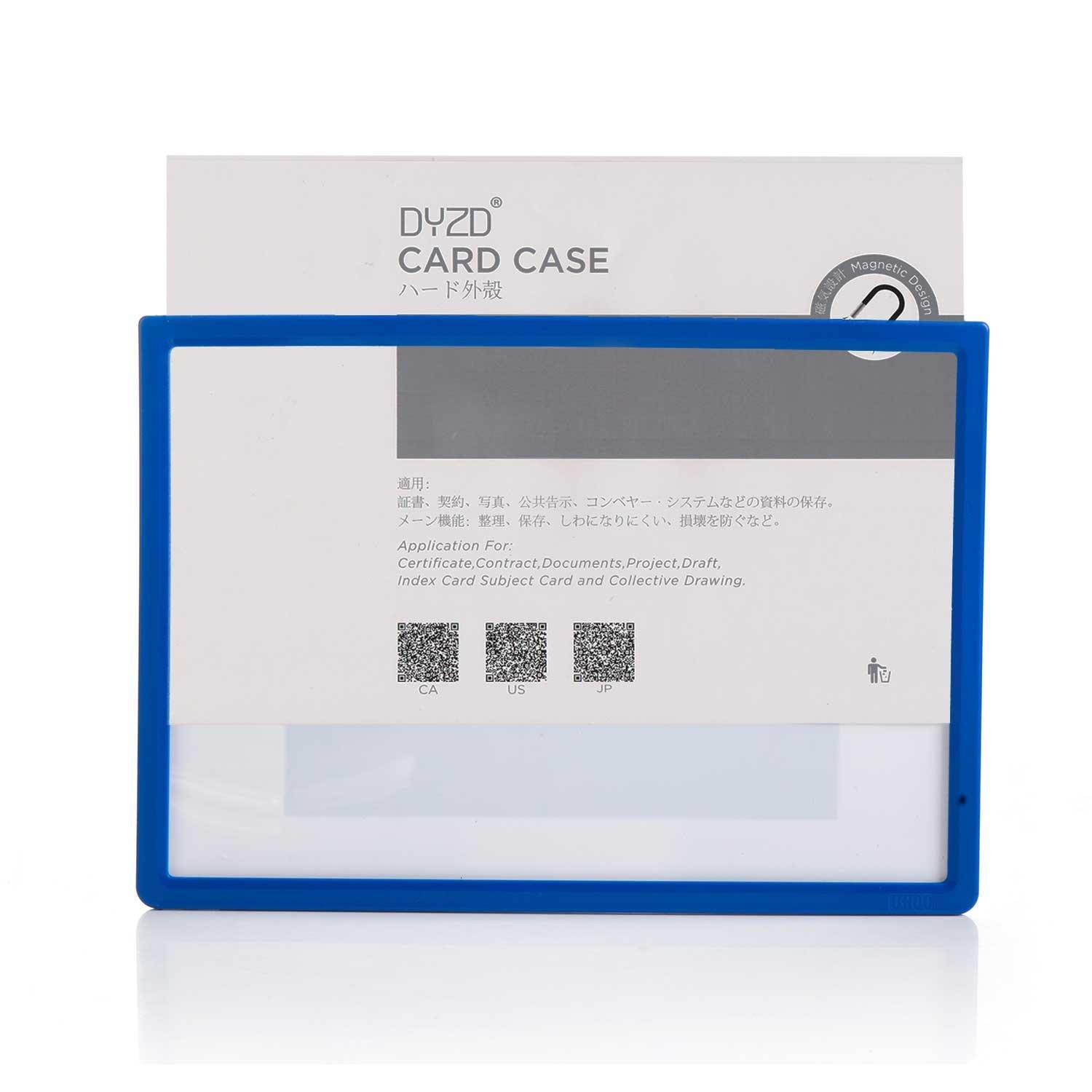DYZD Magnetic Sign Holder Magnet Plus Certificate Holders Document Covers, Holds 16.53"&times;11.69" documents, Multi-Colored Frame(Blue,1 PCS)