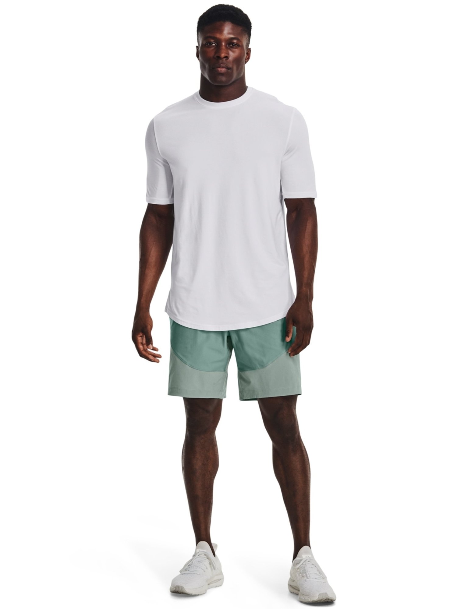 Adidas White Regular Fit Striped Sports Shorts