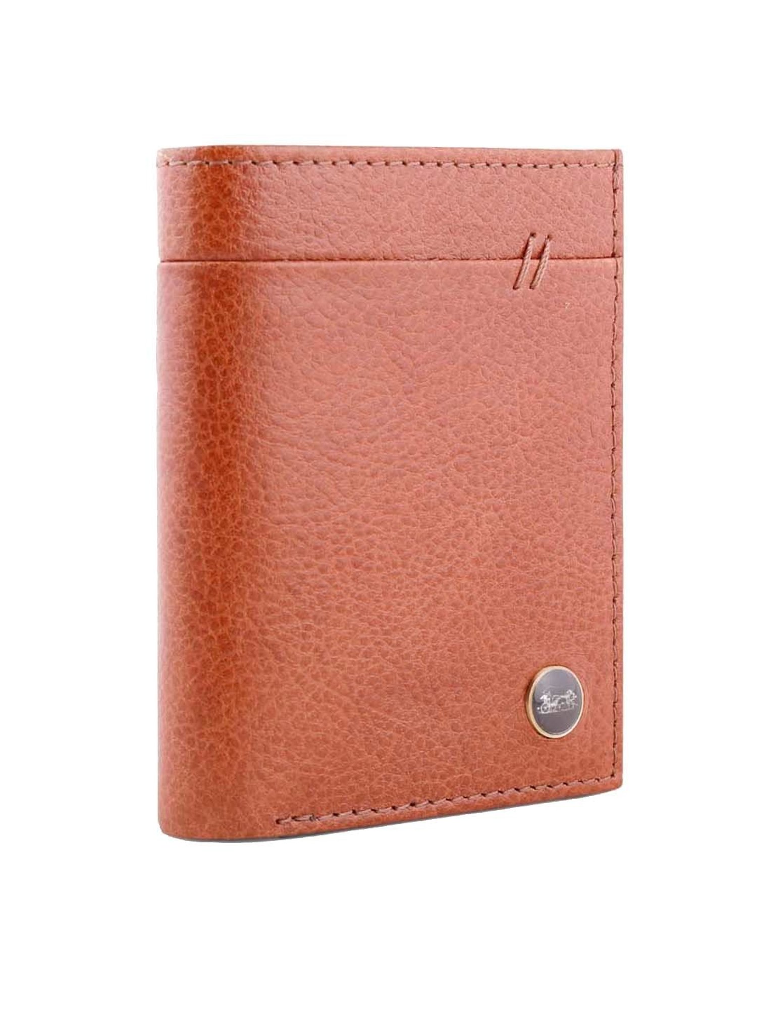 BELWABA Tan Casual Leather Tri-Fold Wallet for Men