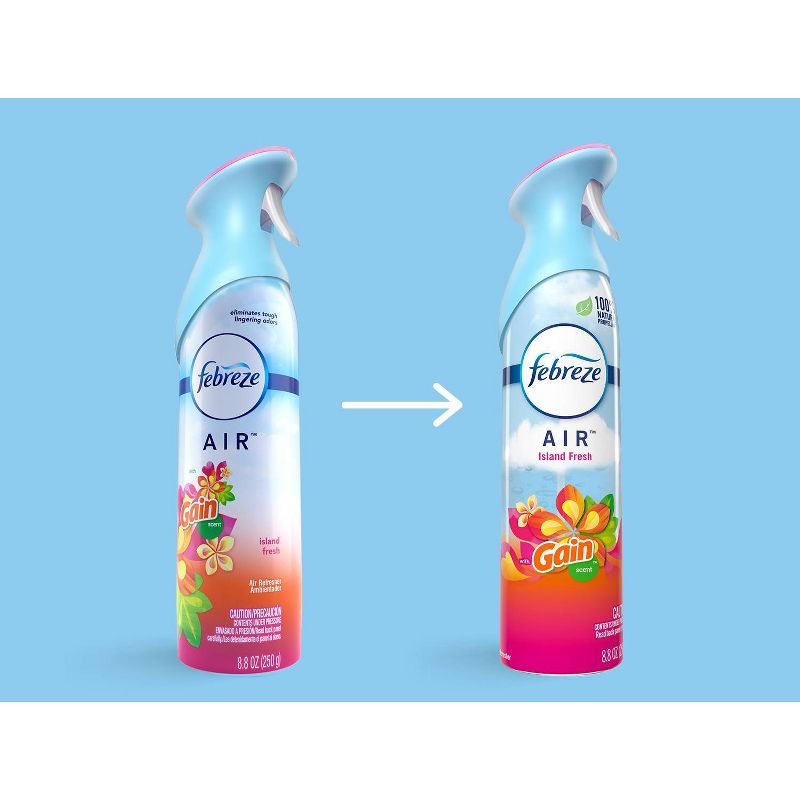 Febreze Odor-Eliminating Air Freshener, with Gain Scent - Island Fresh -  8.8 fl oz