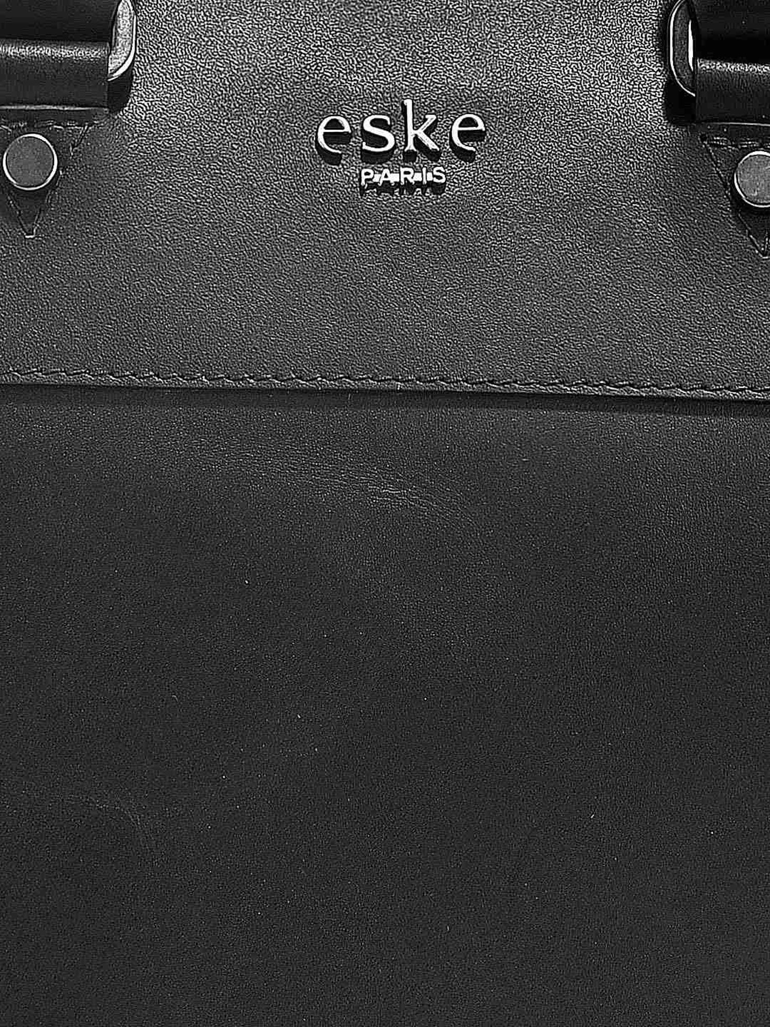 Eske Snowel Black Leather Medium Laptop Messenger Bag