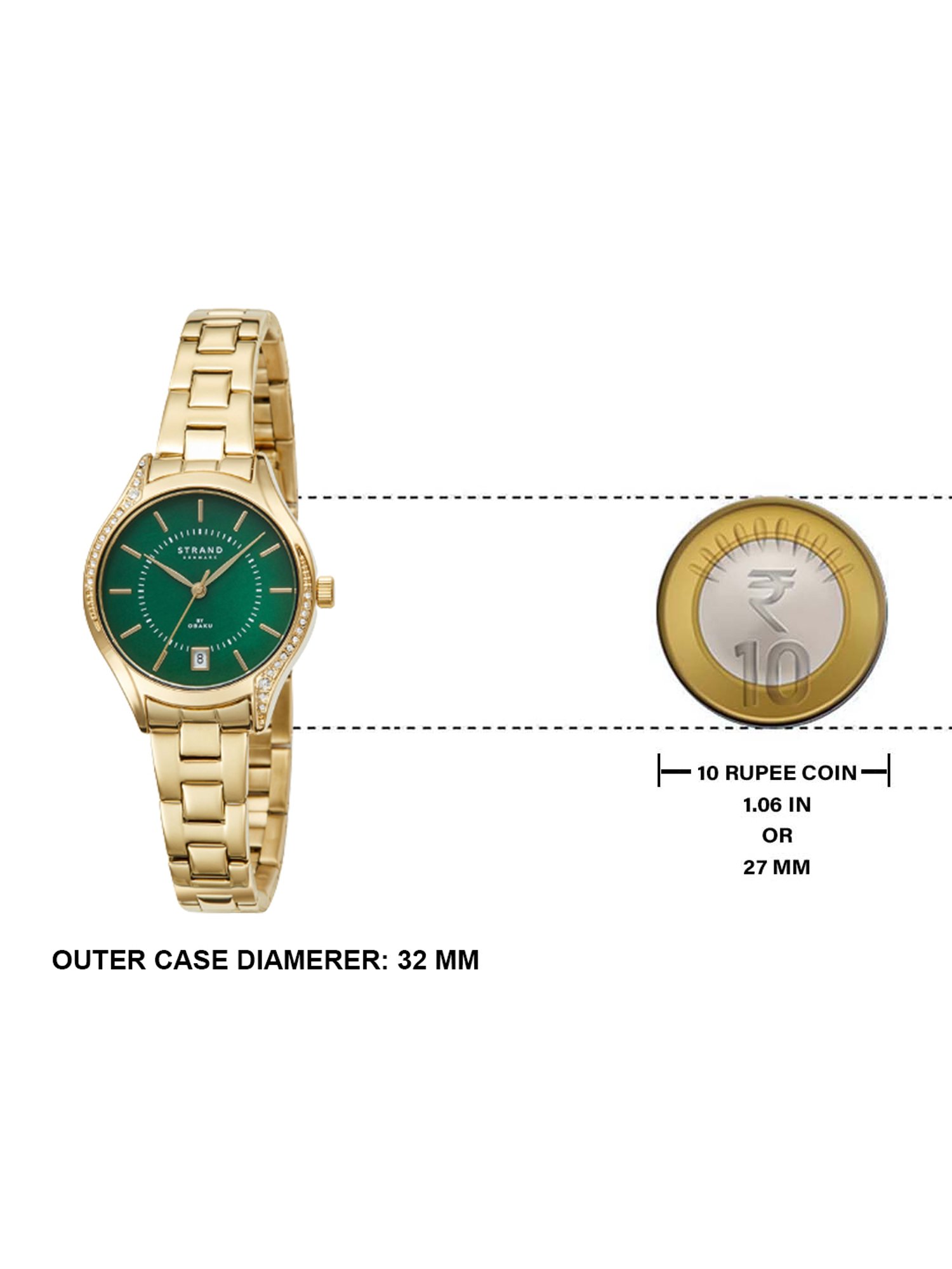 STRAND by Obaku S746LDGESG Varuna Sugar Analog Watch for Women