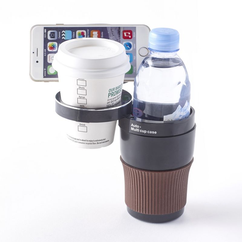 Lakeside Multifunctional Car Cup Holder for Portable Devices and Beverage Containers