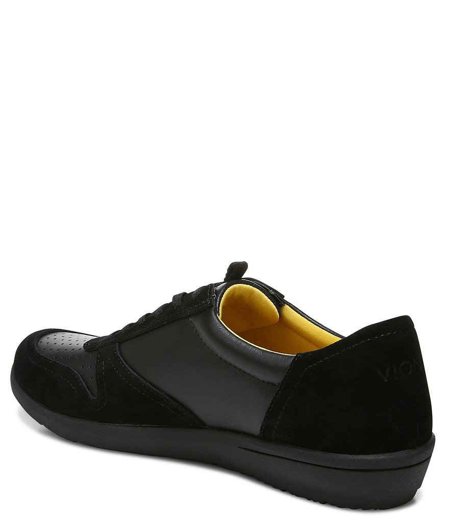 Vionic Karigan Leather And Suede Lace-Up Sneakers