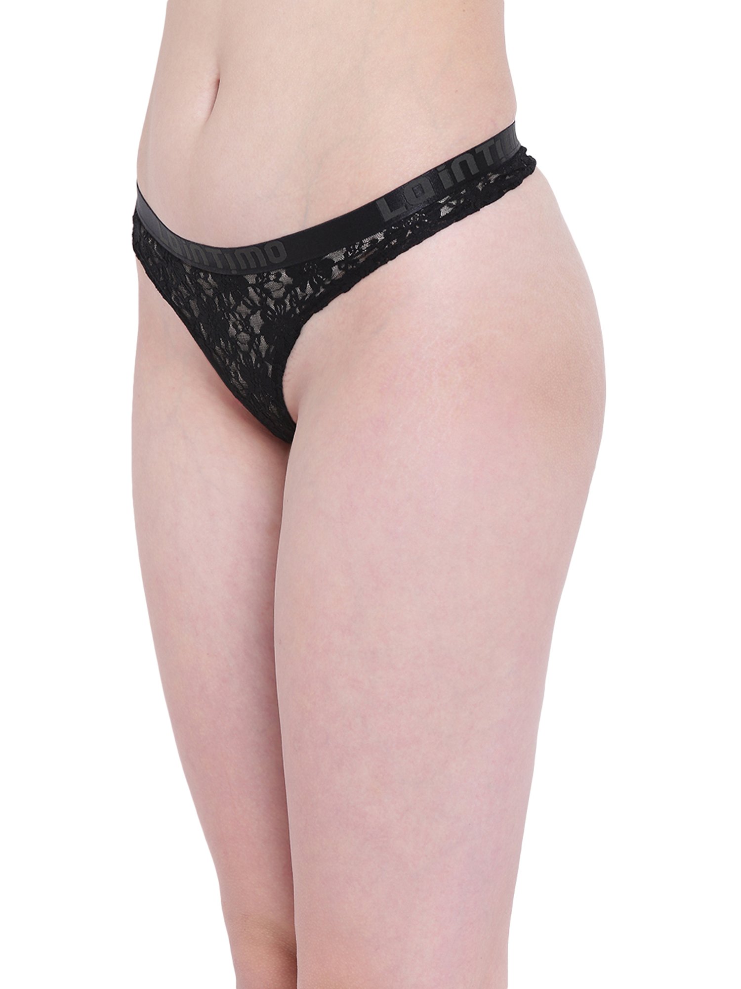 La Intimo Black Lace Bikini Panty