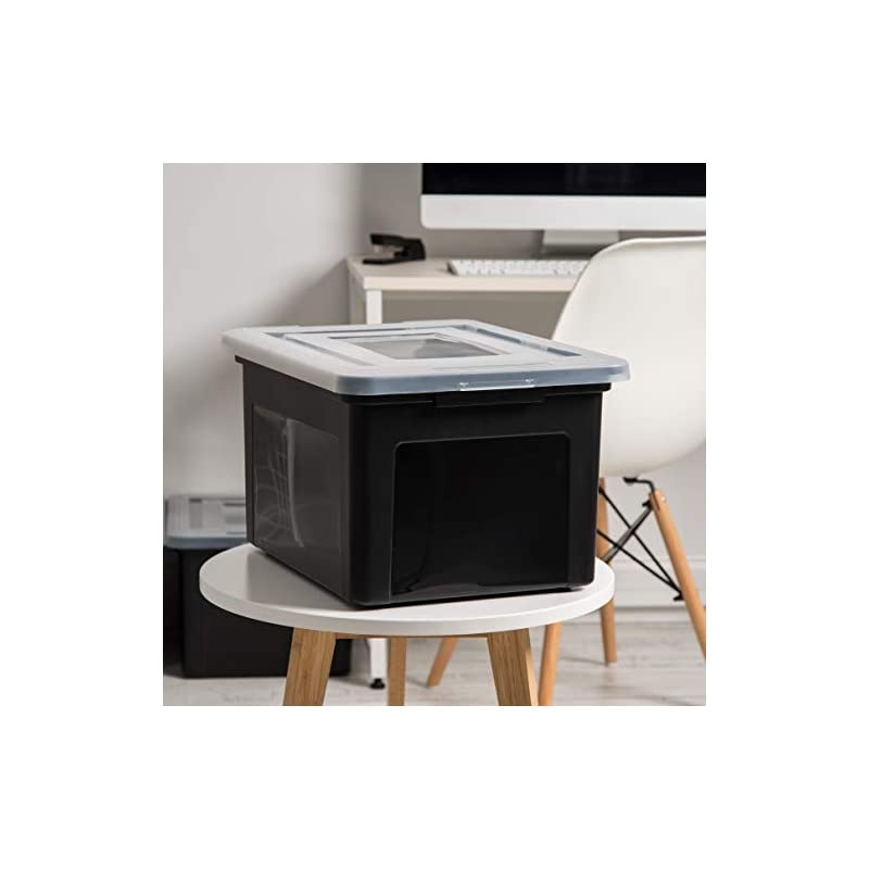 FB-21EE Letter and Legal Size File Box, Medium, Black, 4 Count