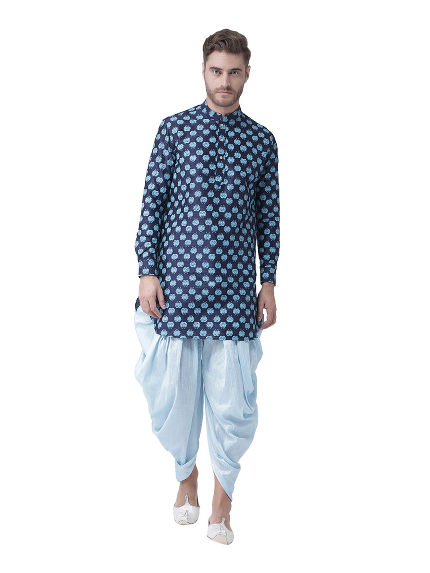Deyann Navy Full Sleeves Printed Kurta Set