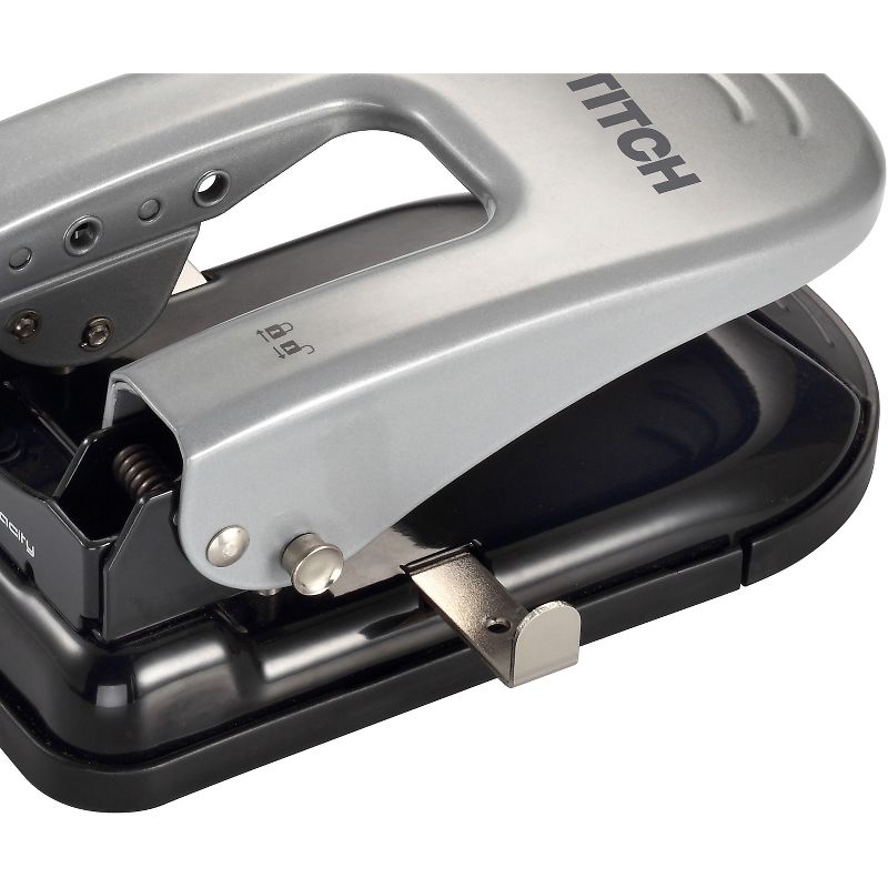Paperpro-Bostitch inDULGE Two-Hole Punch 40-Sheet Capacity Black/Silver 2340
