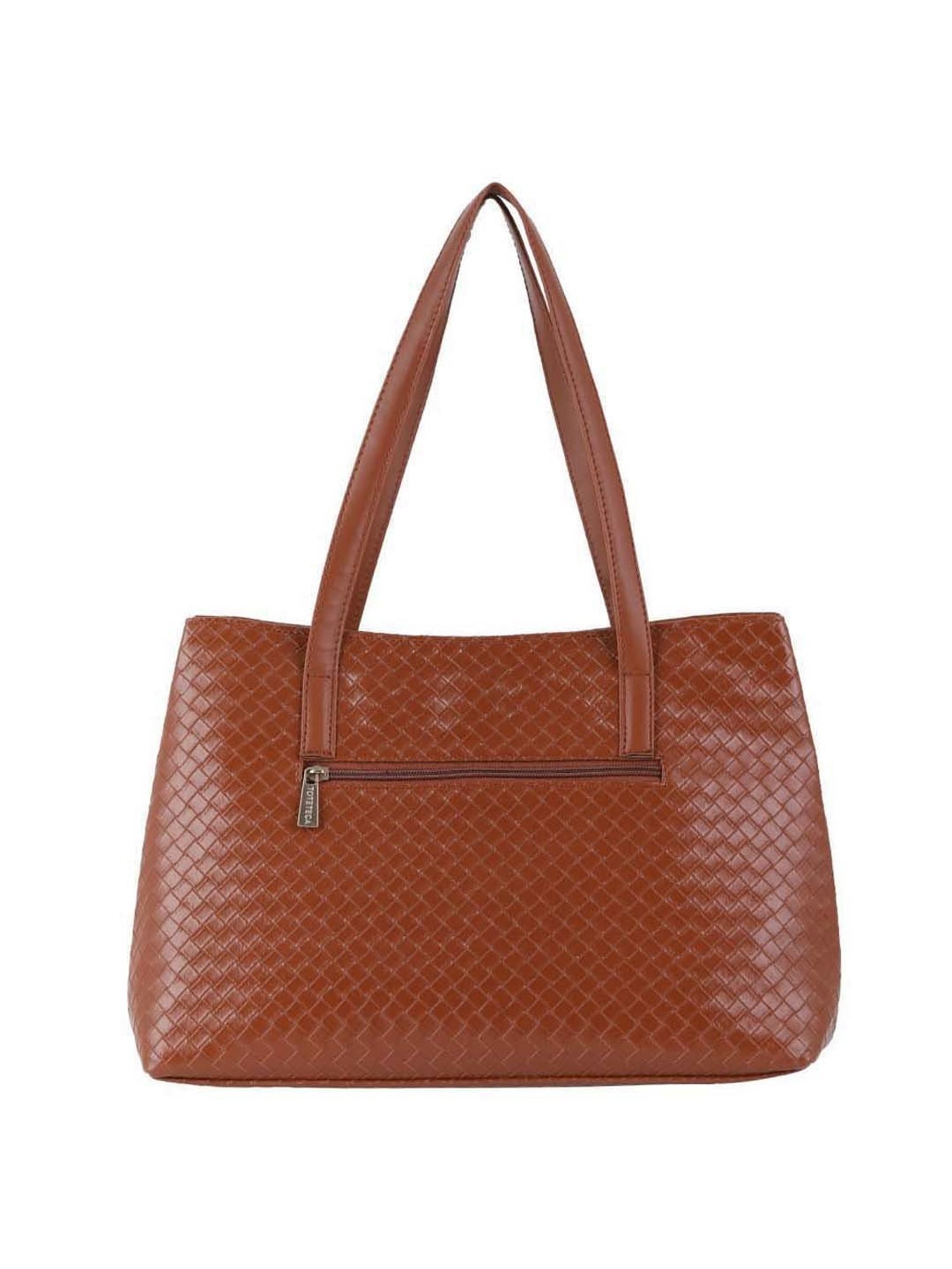 Toteteca Tan Textured Medium Shoulder Bag