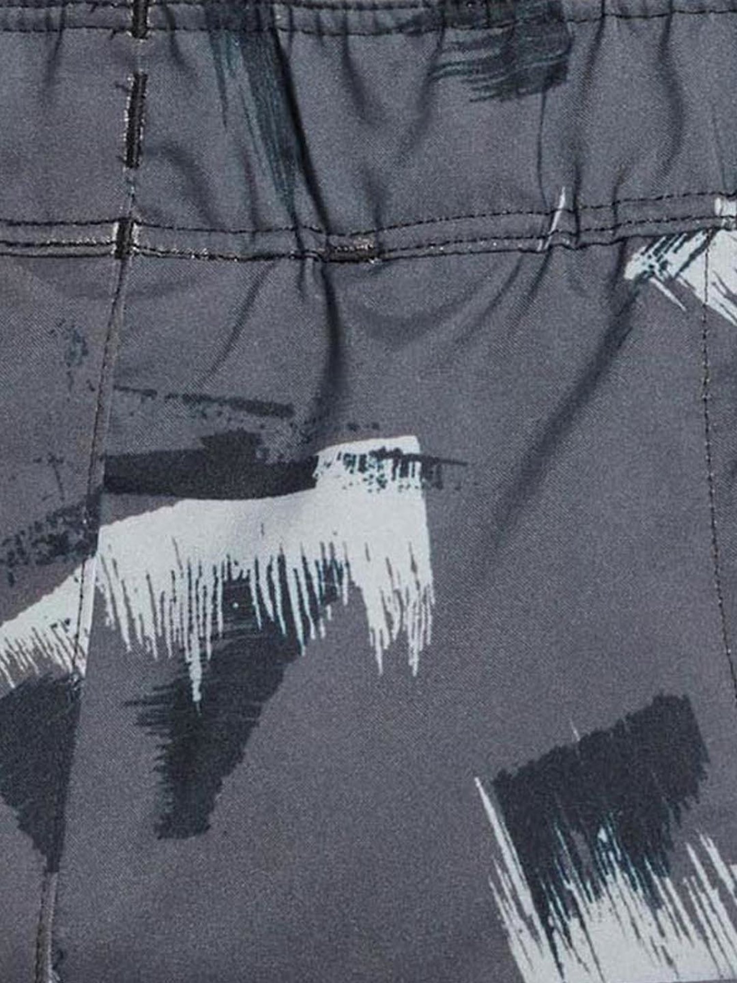 Reebok Grey Regular Fit Printed Sports Shorts