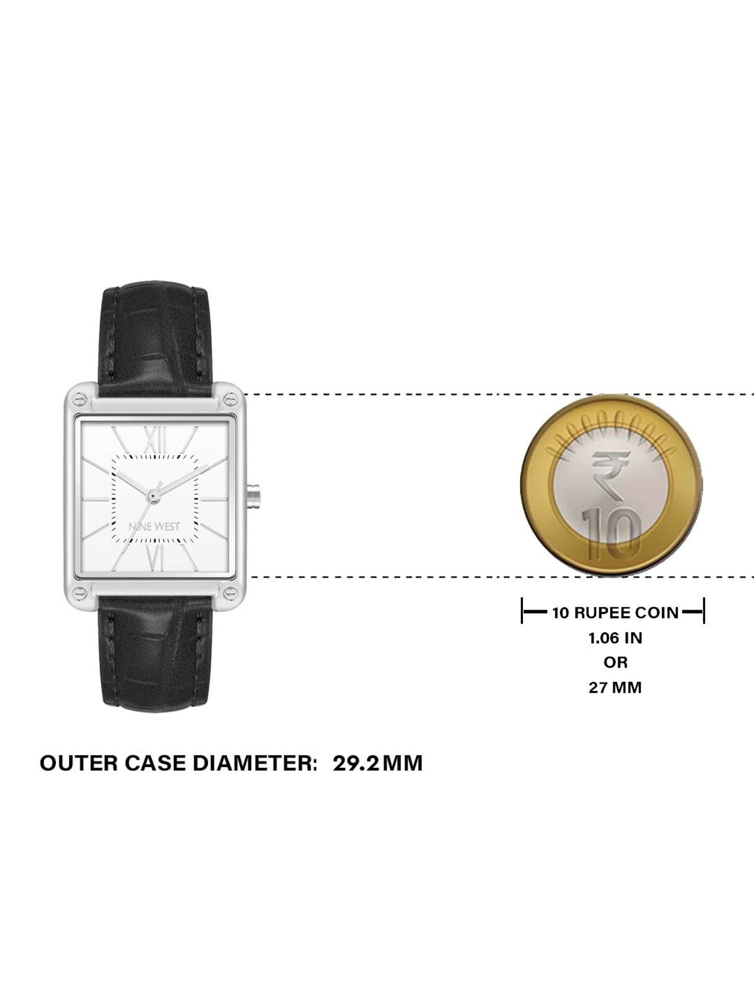 Nine West NW-2117WTBK Analog Watch for Women