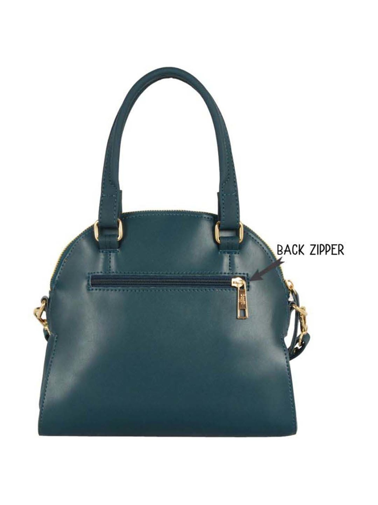 Baggit Green Solid Medium Handbag