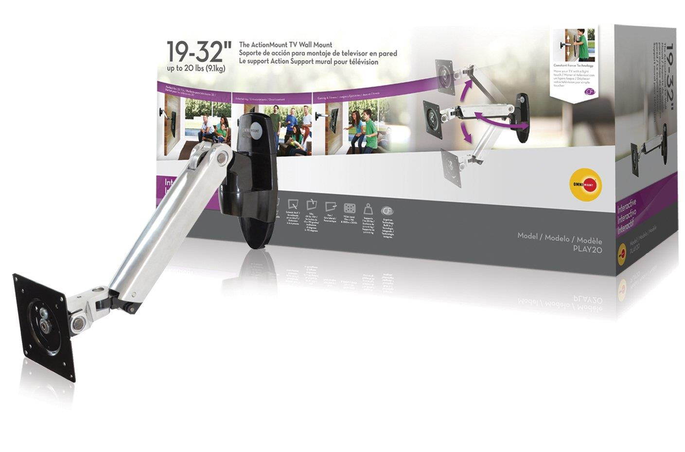 OmniMount PLAY20 Interactive Panel Mount for 19-Inch to 32-Inch TV