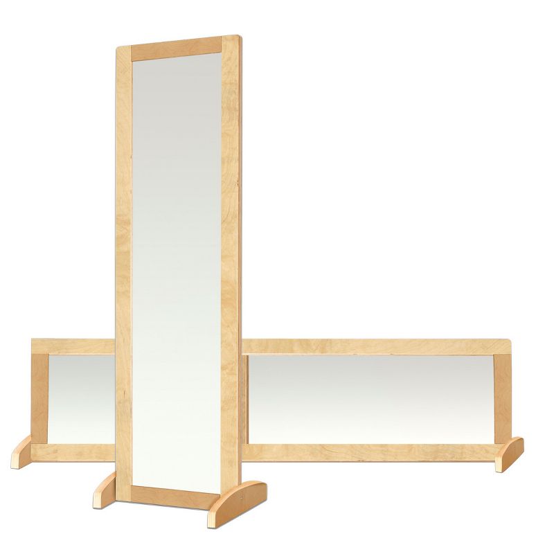 ECR4Kids Double-Sided Bi-Directional Birch Full-Length Floor Mirror for Babies, Toddlers and Kids