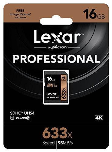 Lexar 16GB Professional Class 10 UHS-I U1 633x SDHC Memory Card #LSD16GCB1NL633