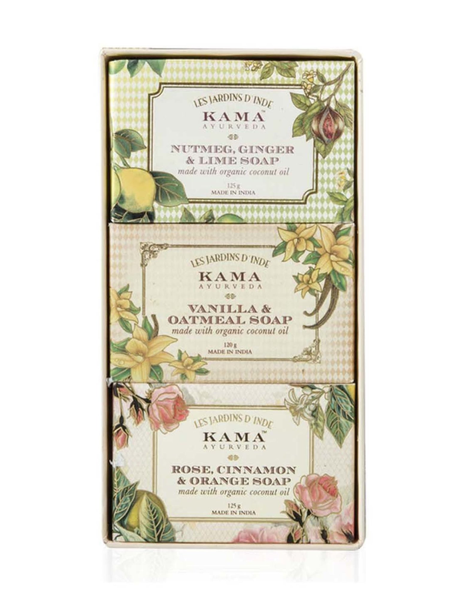 Kama Ayurveda Natural Soap Gift Gift Set (Unisex)- Pack of 3