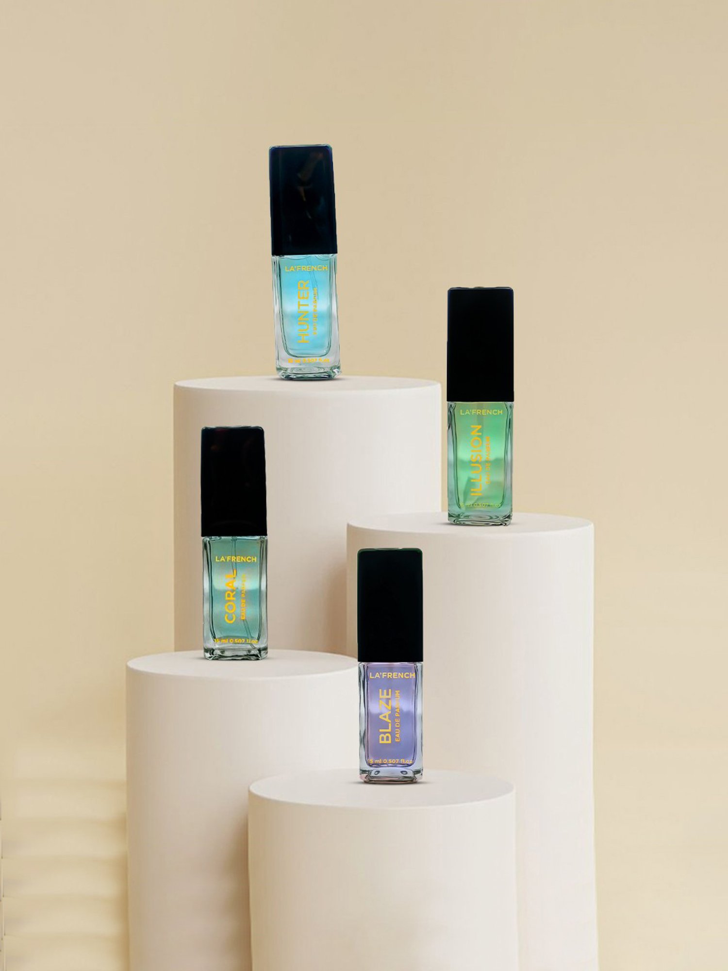 La'french Coral, Blaze, Illusion & Hunter Eau de Parfum Gift Set