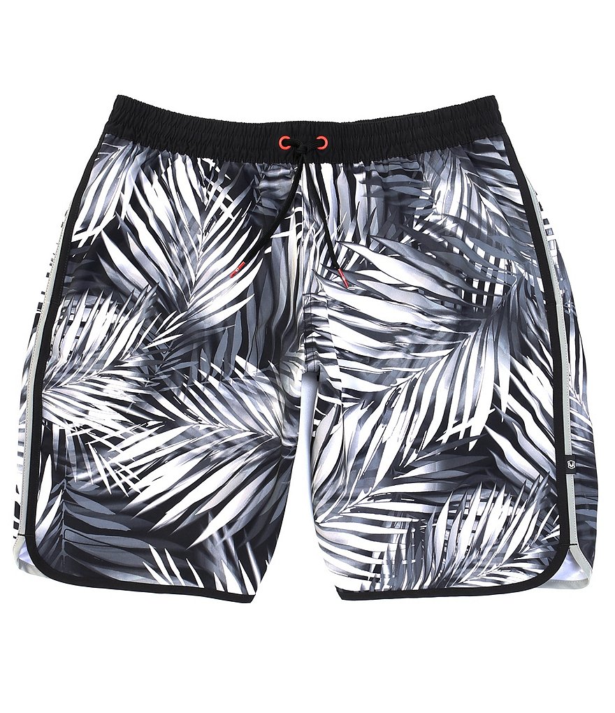 Redsand Palm Print 20#double; Outseam Volley Shorts