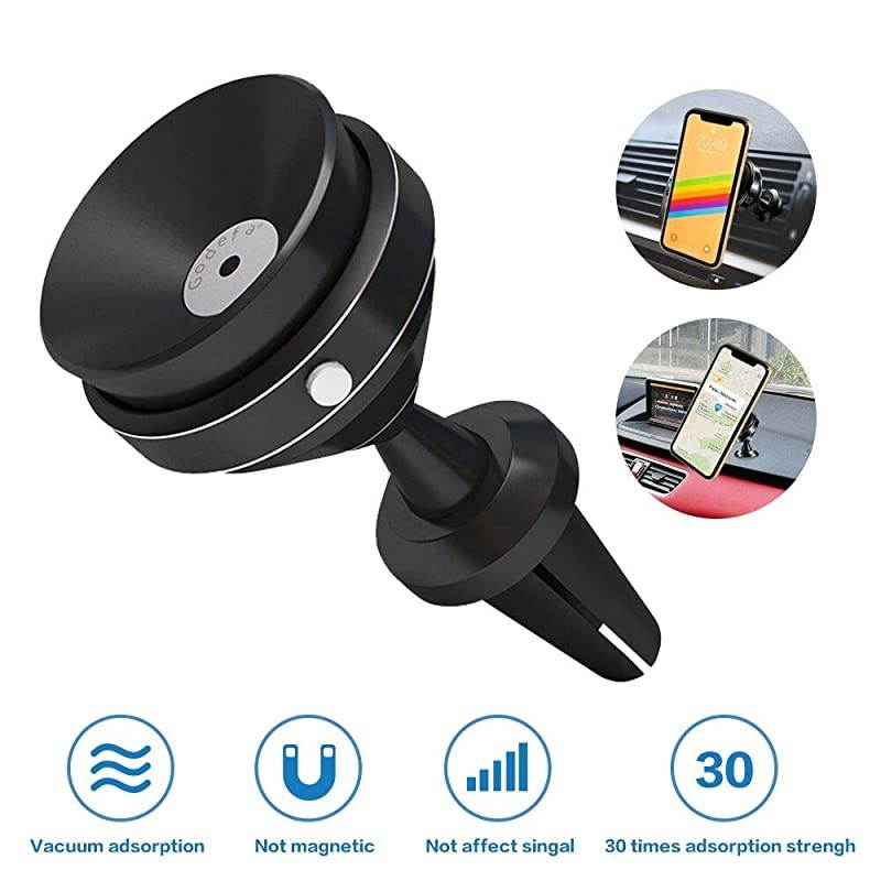 Vacuum Car Mount, Air Vent/Dashboard Car Mount Phone Holder Cradle for iPhone Xs Max R X 8 Plus 7 Plus 6S Samsung Galaxy S9 S8 Edge S7 S6 LG Sony and More
