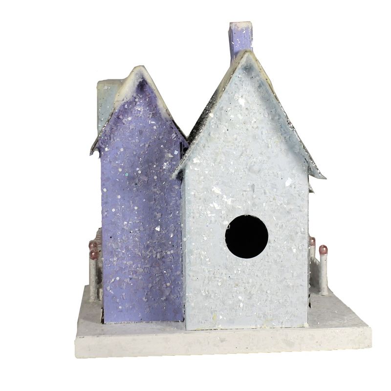 Christmas 9.5" Blue Bungalow Village Light Up Putz Retro Dog  -  Decorative Figurines