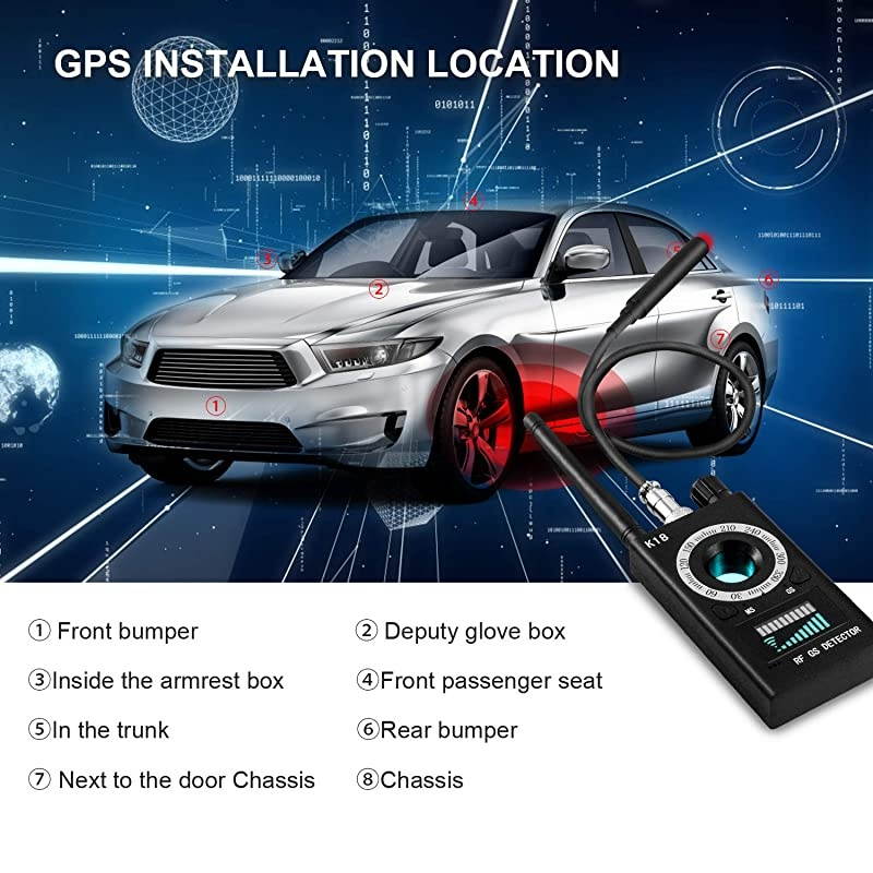 Camera DetectorsAnti Spy RF Detector Wireless Bug Finder GPS Tracker GSM Listening Device Laser Lens Magnetic Field Detectors with 3 Detection Modes