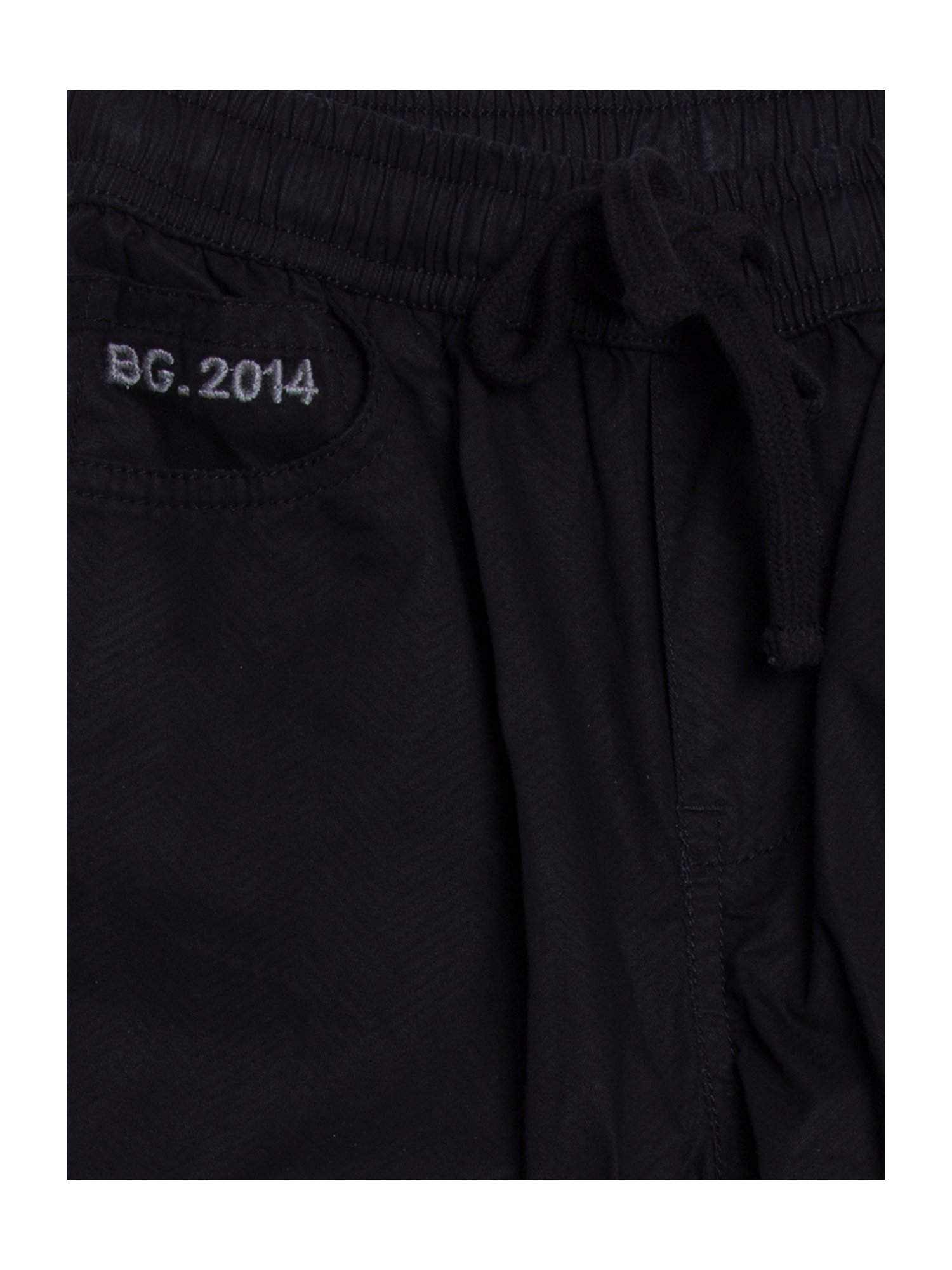 Blue Giraffe Boys Black Textured Joggers