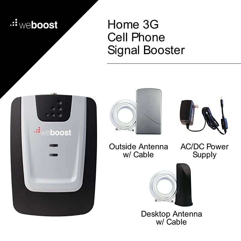 Home 3G Cell Phone Signal Booster Kit for Home and Office &ndash; Enhance Your Signal up to 32x. Can Cover up to 1500 sq ft or Small Home. For Multiple Devices and Users.