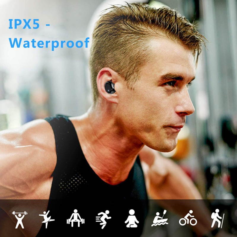 Norbi W12 TWS Bluetooth Earphones Fingerprint Touch Wireless Earbuds HD Stereo Wireless Headphones Noise Cancelling Gaming Headset For Samsung/Apple/iPhone/Android