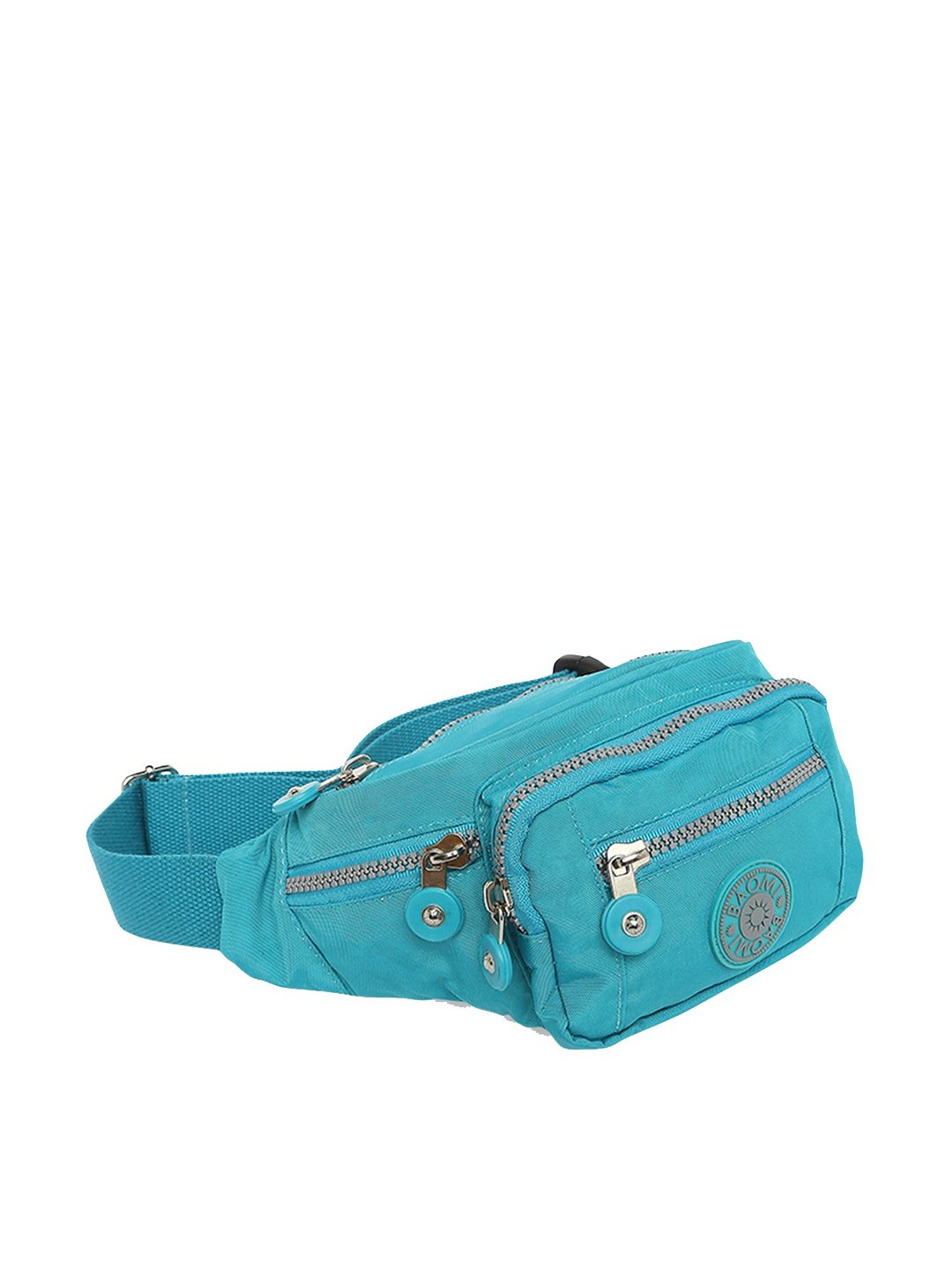 Baomi Blue Solid Waist Pouch