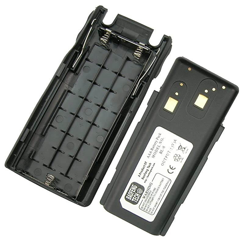 BL-8AAA AAA Alkaline BL8 Backup Battery Case for BaoFeng and  UV-82 Series Radios, Compatible with GMRS-V1, MURS-V1, UV-82HP, UV-82C