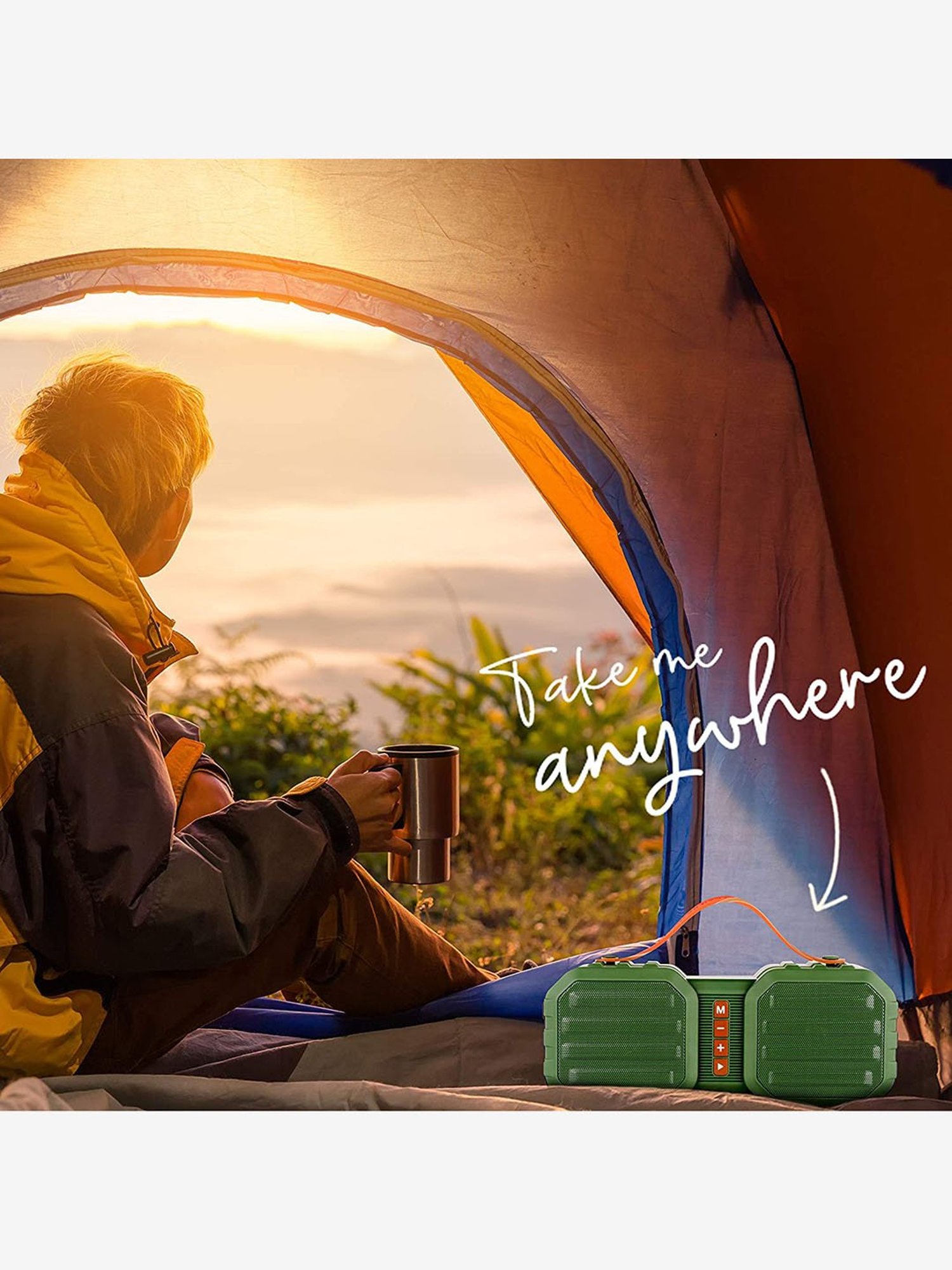 Zebronics Sound Feast 50 14W Portable Bluetooth Speaker (Green)