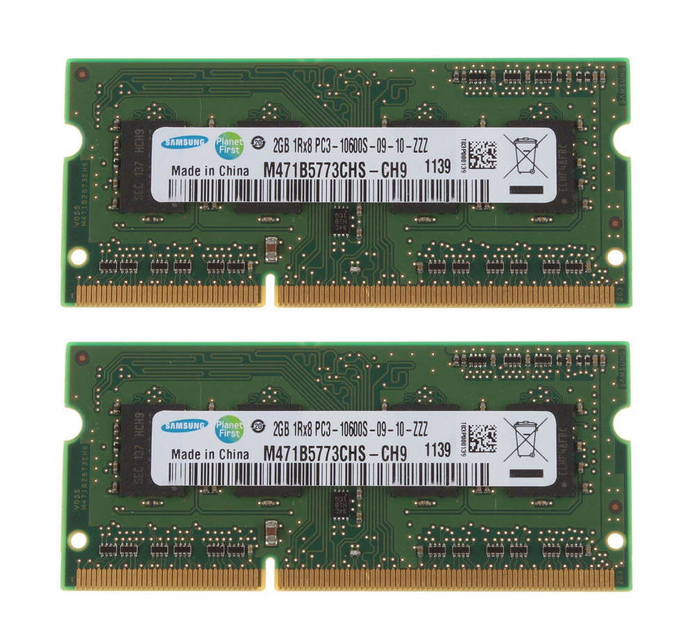 For Samsung M471B577CHS-CH9 RAM 4GB (2X 2GB) 204-PIN DDR3 SO-DIMM  10600S  Laptop Memory Lot
